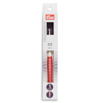 Для вязания " PRYM" 218484 крючок для вязания Ergonomics пластик d 3. 5 мм 16 см в картонной упаковке темно- красный — фото 1