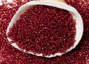 Бисер Япония MIYUKI Seed Beads 15/0 100г 1434 окрашенный тёмно-жженый апельсин серебряная линия внутри — фото 3