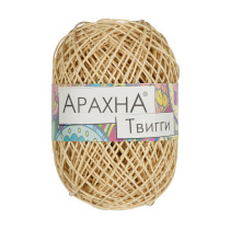 Пряжа ARACHNA " Twiggy" 100% целлюлоза 5 * 50г ± 5 г 80 м №03 св. бежевый. Цена за упаковку 5 шт — фото 1