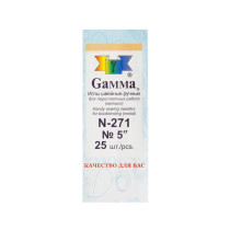 Иглы для шитья ручные " Gamma" N- 271 для переплет. работ 5" в конверте 25 шт. .  — фото 1