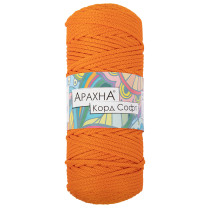 Пряжа ARACHNA " Cord Soft" 100% полиэфир 3 * 230 г ± 10 г 100 м №125 оранжевый. Цена за упаковку 3 шт — фото 1
