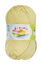 Пряжа ALPINA " MISTY" 70% хлопок, 30% шерсть 10 * 50г 105 м №12 пыльно- желтый. Цена за упаковку 10 шт — фото 1