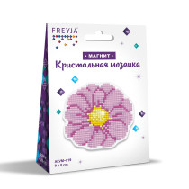 Кристальная ( алмазная) мозаика  " ФРЕЯ" ALVM- 019 магнит " Цветочек" 8 х 9 см — фото 2