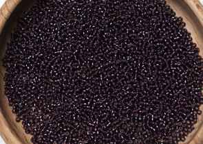 Бисер Япония MIYUKI Seed Beads 15/0 100г 1428 окрашенный вино серебряная линия внутри — фото 5