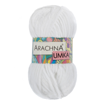 Пряжа ARACHNA "UMKA" 100% полиэстер 5 * 100 г 120 м №01 белый. Цена за упаковку 5 шт — фото 1