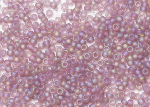 Бисер Япония MIYUKI Seed Beads 15/0 100г 0142FR дымчатый аметист прозрачный радужный матовый — фото 1