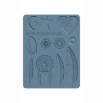 " Sculpey" Silicone Bakeable Mold силиконовая форма для слепков APM 63 Boho Chic — фото 2