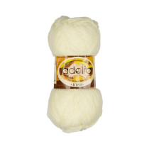 Пряжа ADELIA " KISS" 100% полиэстер 10 * 50г 145 м №04 бл. желтый. Цена за упаковку 10 шт — фото 1
