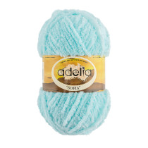 Пряжа ADELIA " SOFIA" 100% полиэстер 10 * 50г 90 м №32 св. бирюзовый. Цена за упаковку 10 шт — фото 1