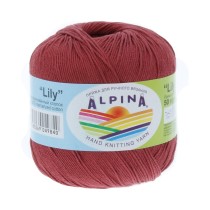 Пряжа ALPINA "LILY" 100% мерсеризованный хлопок 10 * 50г 175 м №801 красно-коричневый. Цена за упаковку 10 шт — фото 2