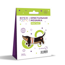 Кристальная ( алмазная) мозаика  " ФРЕЯ" ALVM- 080 магнит " Такса" 12 х 8. 5 см — фото 2