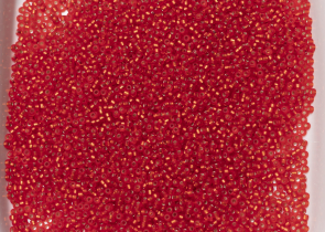 Бисер Япония MIYUKI Seed Beads 15/0 100г 0010F огненно-красный серебряная линия внутри — фото 4