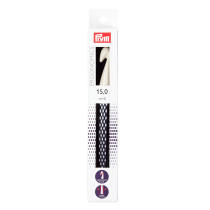 Для вязания " PRYM" 218494 крючок для вязания Ergonomics пластик d 15 мм 18. 5 см в картонной упаковке темно- фиолетовый — фото 1