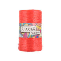 Пряжа ARACHNA " Raffia" 100% полипропилен 5 * 50г ± 10 г 200 м №06 алый. Цена за упаковку 5 шт — фото 1