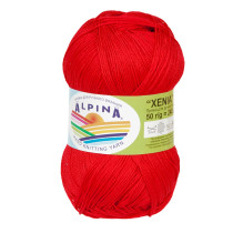 Пряжа ALPINA " XENIA" 100% мерсеризованный хлопок 10 * 50г 240 м №180 красный. Цена за упаковку 10 шт — фото 1