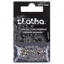 Страз клеевой " Zlatka" ZRTG- 1648 SS16 цветные 3. 9 мм стекло 48 шт в пакете с картонным еврослотом №16 желтый ( Light Colorado Topaz)  — фото 1