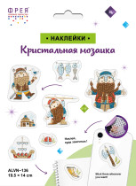 Кристальная ( алмазная) мозаика  " ФРЕЯ" ALVN- 136 наклейки " Викинги" 19. 5 х 14 см — фото 2