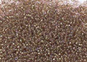 Бисер Япония MIYUKI Seed Beads 15/0 5г 1837 дымчатый аметист радужный игристый серо-коричневая линия внутри — фото 2