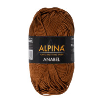 Пряжа ALPINA "ANABEL" 100% мерсеризованный хлопок 10 * 50г 120 м №1037 коричневый. Цена за упаковку 10 шт — фото 1