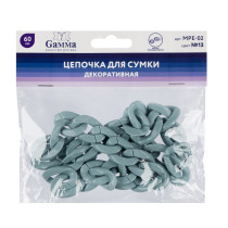 " Gamma" MPE- 02 Цепочка для сумки, пластик 60 см 1 шт. №13 серо- голубой — фото 2