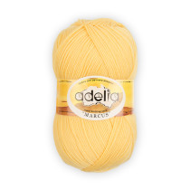 Пряжа ADELIA " MARCUS" 60% полиэстер, 40% шерсть 5 * 100 г 375 м №03 желтый. Цена за упаковку 5 шт — фото 1