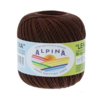 Пряжа ALPINA "LENA" 100% мерсеризованный хлопок 10 * 50г 280 м №79 коричневый. Цена за упаковку 10 шт — фото 1