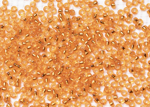 Бисер Япония MIYUKI Seed Beads 15/0 5г 0008 апельсин серебряная линия внутри — фото 1