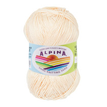 Пряжа ALPINA " SATI" 100% мерсеризованный хлопок 10 * 50г 170 м №037 молочный. Цена за упаковку 10 шт — фото 1