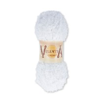 Пряжа VISANTIA " ZIKZAK" 100% полиэстер 5 * 100 г 100 м №0001 БЕЛЫЙ. Цена за упаковку 5 шт — фото 1