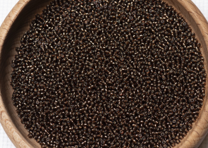 Бисер Япония MIYUKI Seed Beads 15/0 5г 0005 тёмно-топаз серебряная линия внутри — фото 5