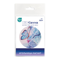 " Gamma" BEM Игольница- магнит в пакете с еврослотом №19 Бабочка и кошка — фото 1