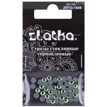 Страз клеевой " Zlatka" ZRTG- 1648 SS16 цветные 3. 9 мм стекло 48 шт в пакете с картонным еврослотом №11 салатовый ( Peridot)  — фото 1