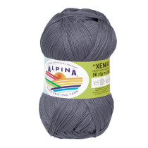 Пряжа ALPINA " XENIA" 100% мерсеризованный хлопок 10 * 50г 240 м №091 т. серый. Цена за упаковку 10 шт — фото 1