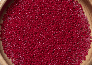 Бисер Япония MIYUKI Seed Beads 15/0 5г 1464 окрашенный бордовый непрозрачный — фото 5