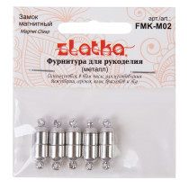 " Zlatka" Замок магнитный FMK- M02 6 х 17 мм 5 шт 04 под золото — фото 2