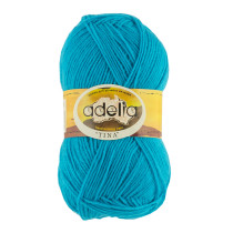Пряжа ADELIA "TINA" 100% акрил 5 * 100 г 308 м №139 яр.голубой. Цена за упаковку 5 шт — фото 1