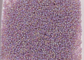 Бисер Япония MIYUKI Seed Beads 15/0 100г 0142FR дымчатый аметист прозрачный радужный матовый — фото 4