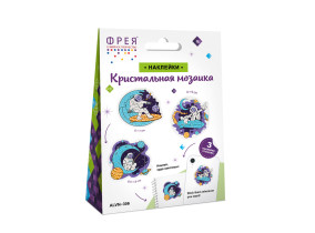 Кристальная ( алмазная) мозаика  " ФРЕЯ" ALVN- 306 наклейки " Космос" 8 х 8. 5 см — фото 2
