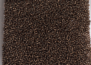 Бисер Япония MIYUKI Seed Beads 15/0 100г 0005F тёмно-топаз матовый серебряная линия внутри — фото 4
