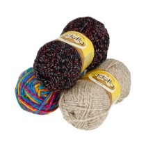 Пряжа ADELIA " NELLY" 70% шерсть, 30% акрил 5 * 100 г 100 м №28 т. фиолетовый. Цена за упаковку 5 шт — фото 3