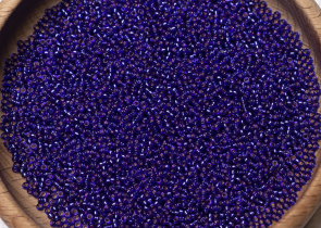 Бисер Япония MIYUKI Seed Beads 15/0 5г 1427 окрашенный тёмно-фиолетовый серебряная линия внутри — фото 5