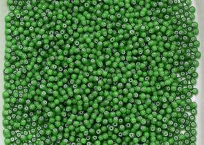 Бисер Чехия круглый 10/0 50г 53712 зеленый с белой серединой — фото 4