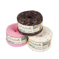 Пряжа ARACHNA " Sling Print" 100% хлопок 6 * 150г ± 10 г 50 м № 022 лист_ коричневый. Цена за упаковку 6 шт — фото 3