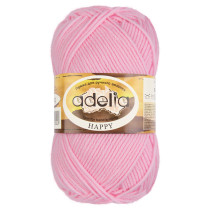 Пряжа ADELIA " HAPPY" 100% акрил 10 * 50г 128 м №08 розовый. Цена за упаковку 10 шт — фото 1