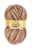 Пряжа ADELIA "ZENA" 100% акрил 5 * 100 г 308 м №90 бежевый-коричневый-красно-коричневый. Цена за упаковку 5 шт. — фото 1