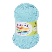 Пряжа ALPINA " SATI" 100% мерсеризованный хлопок 10 * 50г 170 м №125 св. голубой. Цена за упаковку 10 шт — фото 1