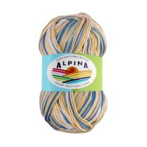 Пряжа ALPINA "KATRIN" 100% мерсеризованный хлопок 10 * 50г 140 м №218 малиновый-зеленый-серый-голубой. Цена за упаковку 10 шт — фото 3