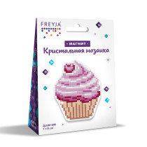 Кристальная ( алмазная) мозаика  " ФРЕЯ" ALVM- 009 магнит " Пирожное" 7 х 9 см — фото 2