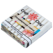 Craft & Clay полимерная глина CCH флуоресцентный 52 г 1301 белый — фото 1
