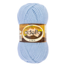 Пряжа ADELIA " LIRA" 100% акрил 10 * 50г 200 м №11 голубой. Цена за упаковку 10 шт — фото 1
